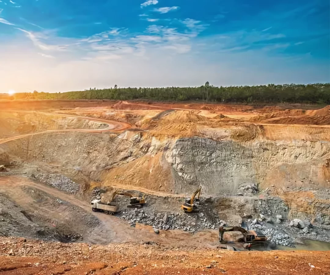 Carregamento pelos dois lados com manobra dos caminhões com Shovel e caminhões CAT 785 – no Peru.